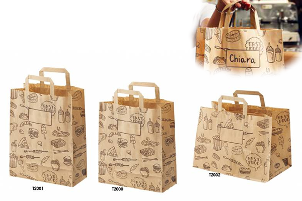 Shopper take away con box nome cliente cm. 32x20x23 - Street food, take away e asporto