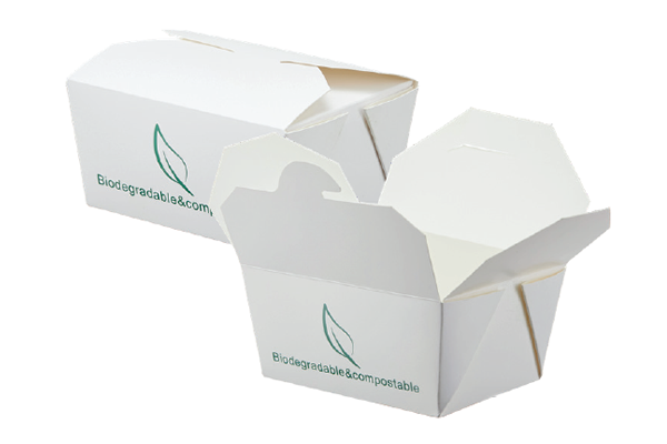 Take away box piccolo in carta+PLA - 800 ml. - Street food, take away e asporto