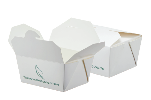 Take away box medio in carta+PLA - 1350 ml. - Street food, take away e asporto