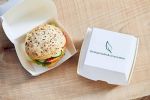 Hamburger box quadrato in carta+PLA cm. 10,5x10,2x8,5 